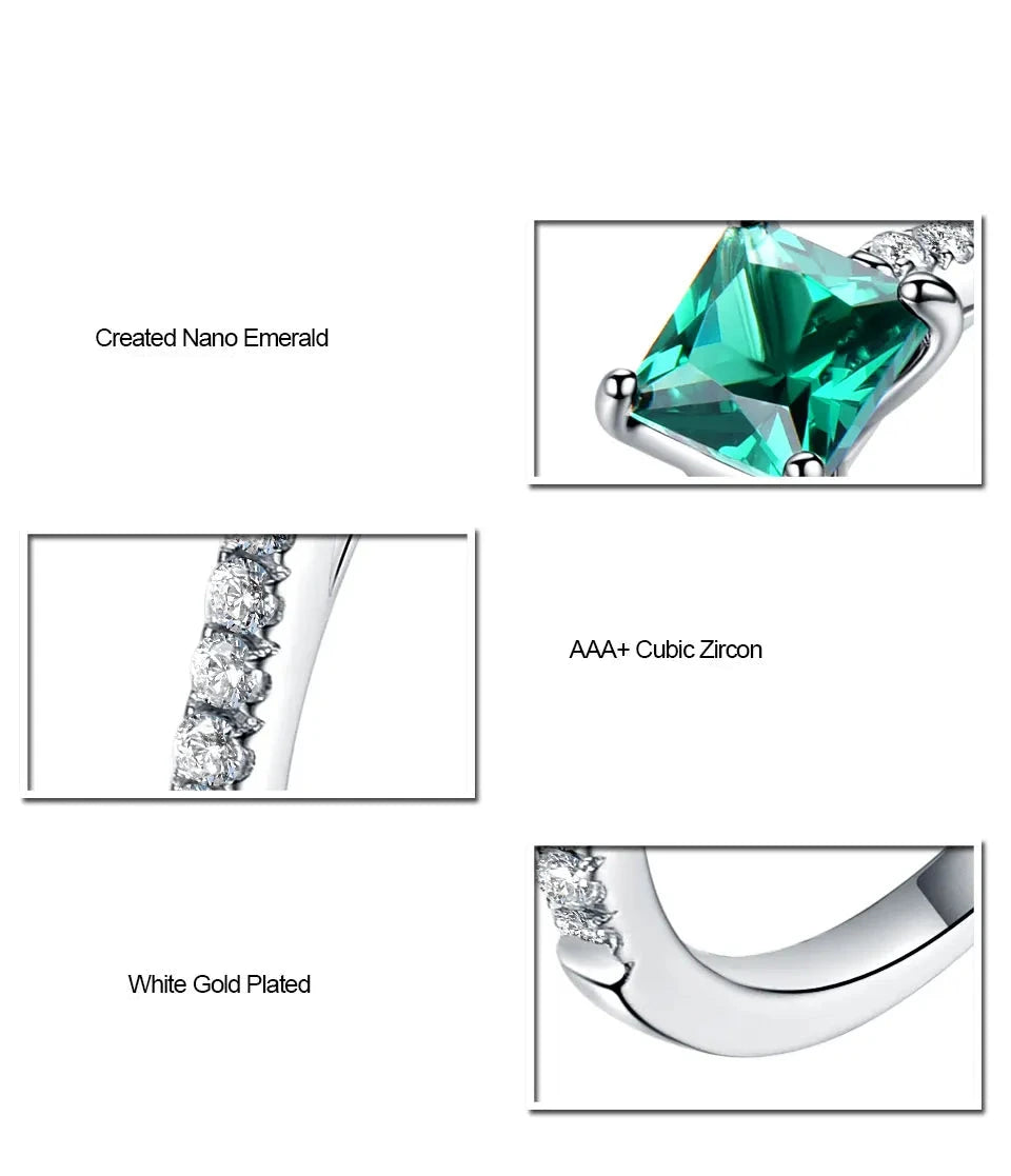 Verdantia™  Emerald Gemstone Rings - 925 Sterling Silver - Fine Jewelry