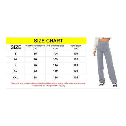 france - Summer Loose Pants for Women Full Length Casual Pants Female Solid Color High Waist Straight Trousers Female Streetwear Pants