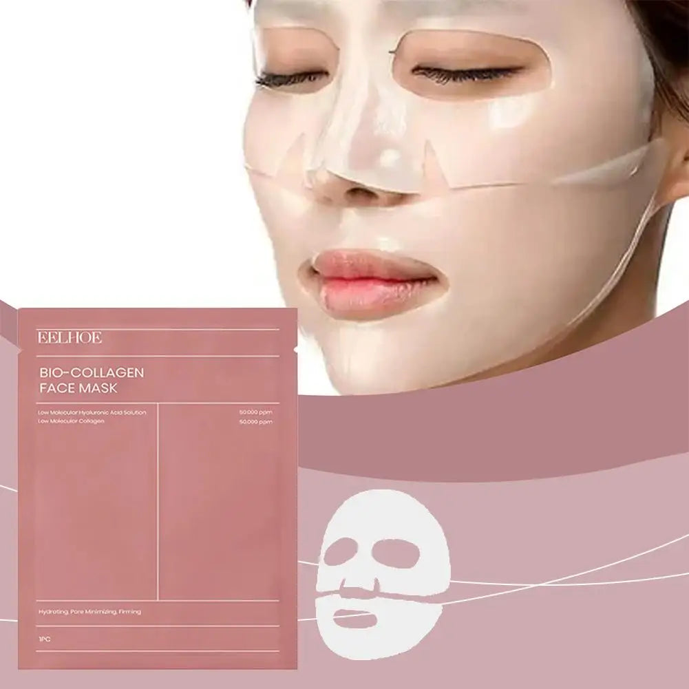 1/5/10Pcs Bio Collagen Face Mask Shrink Pores Deep Hydrating Overnight Mask Moisturizing Refreshing Brightening Face Skin Care